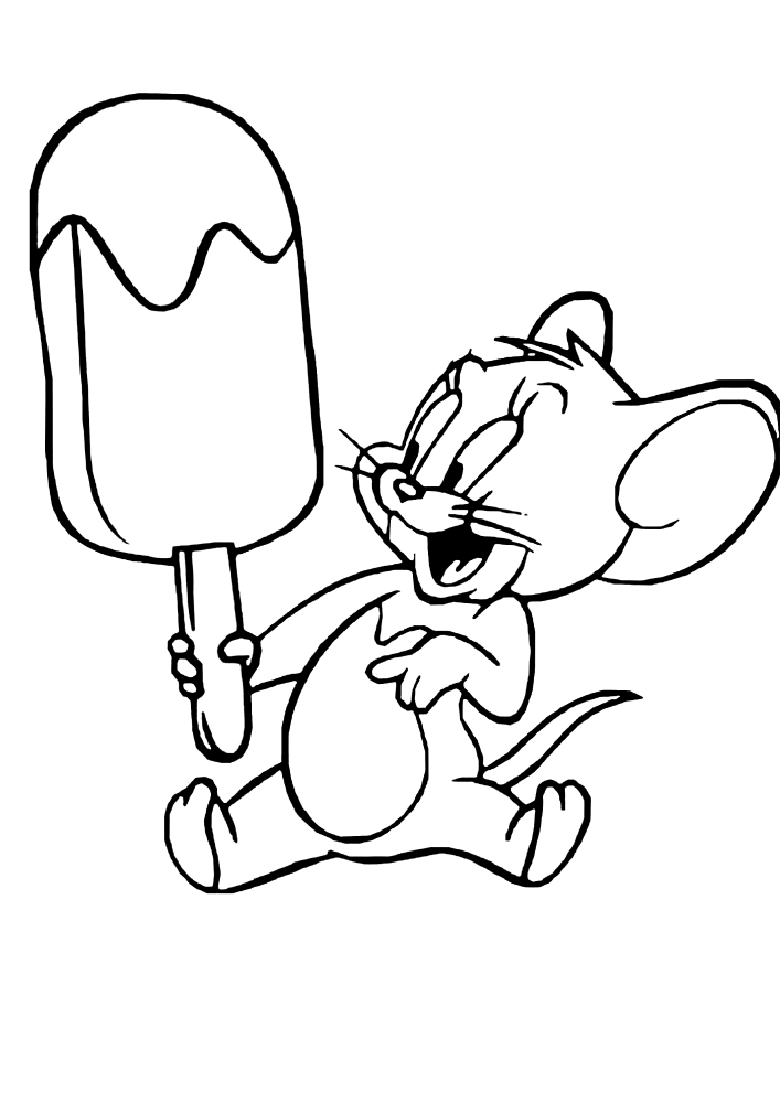 Jerry the mouse and ice cream